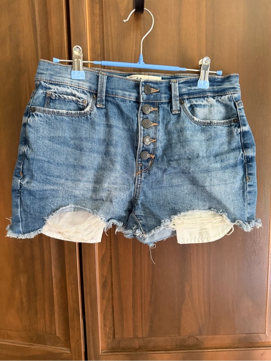 Mudd Pants - Mudd Distressed Button-Front Denim Shorts - Blue